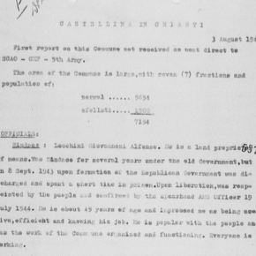 La "valutazione" degli Alleati sul Comune di Castellina nel 1944