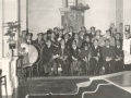 La filarmonica di Castellina insieme a don Enzo Carli, fine anni Sessanta