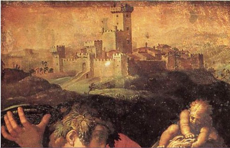 Abbattimento della Porta Senese di Castellina