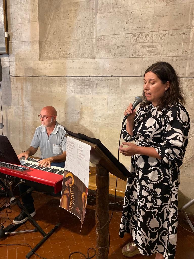 La musica accompagna la presentazione del volume. Annunciazione di Sebastiano Tani, Castellina 2023.