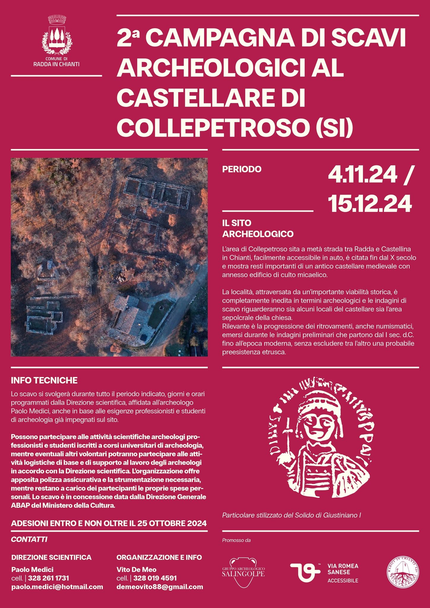 Il programma della seconda campagna, dal 4 novembre al 15 dicembre 2024. Collepetroso, annuncio seconda campagna 2024.
