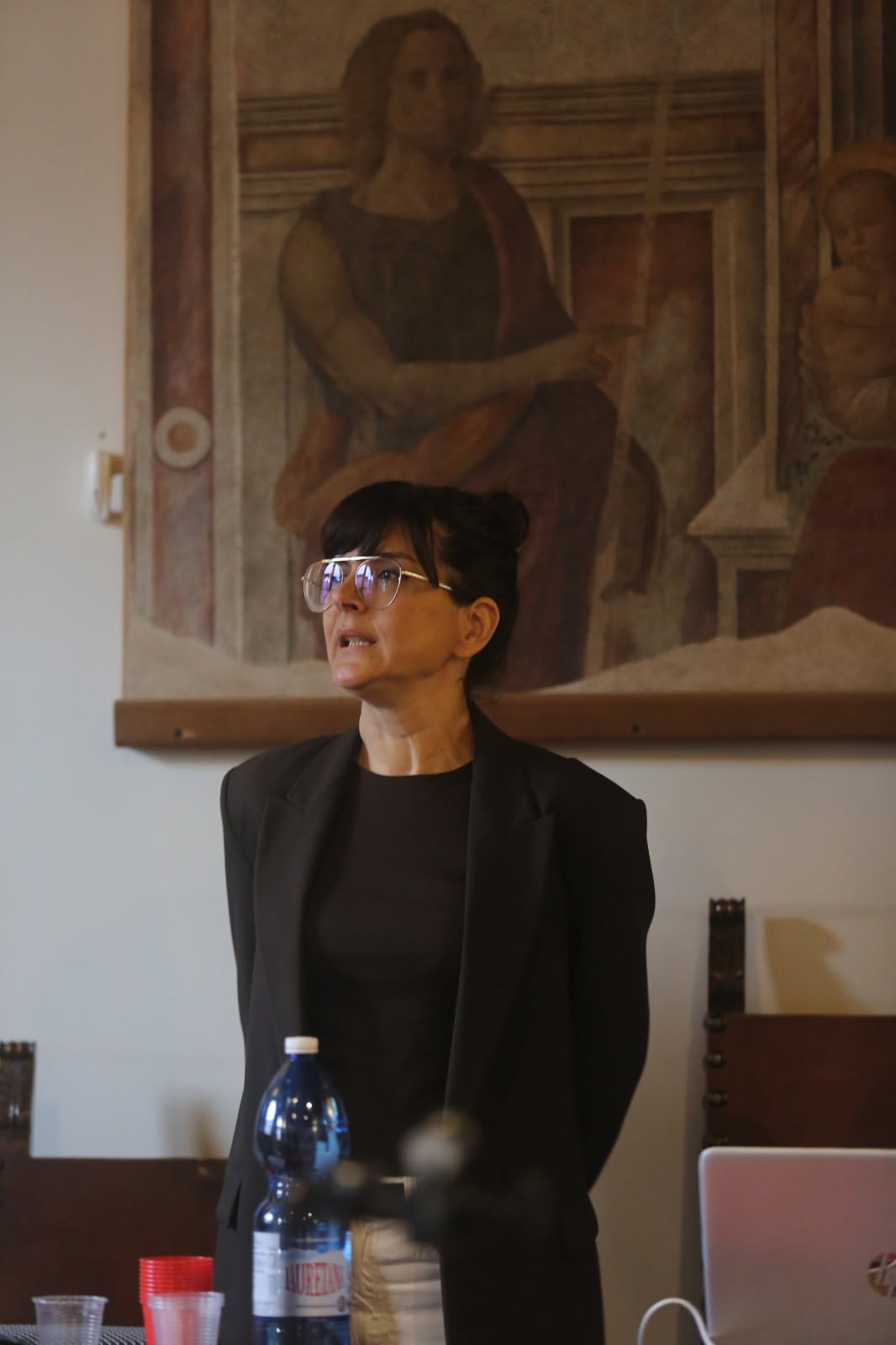 Un intervento nel corso della conferenza. Collepetroso, conferenza 2026.