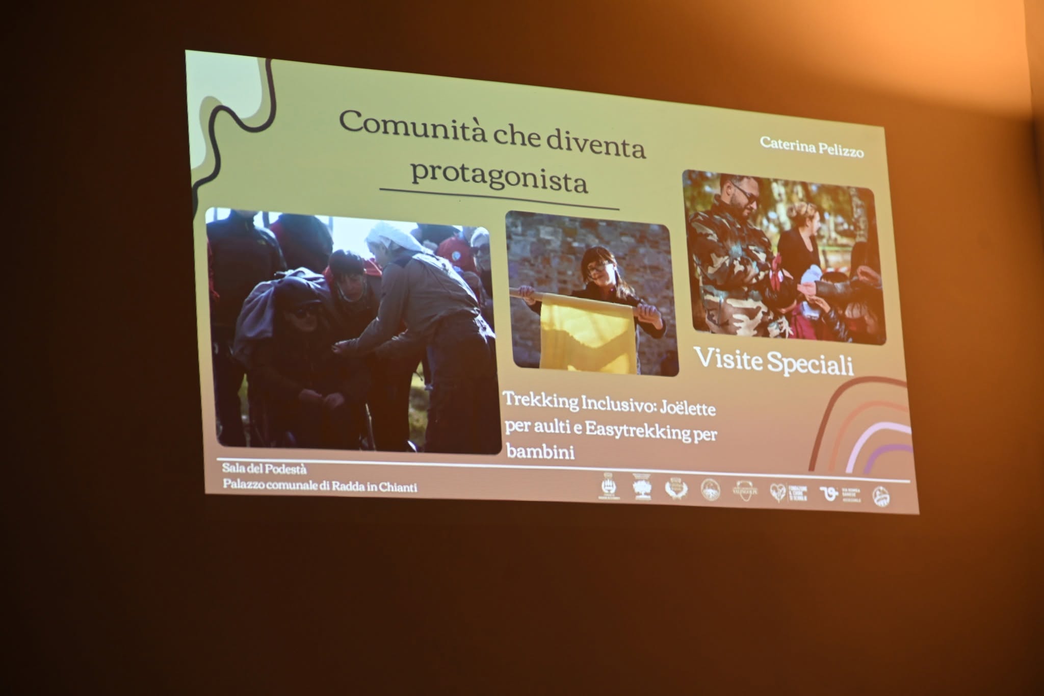 Una diapositiva dedicata alla comunità e al paesaggio. Collepetroso, conferenza 2026.