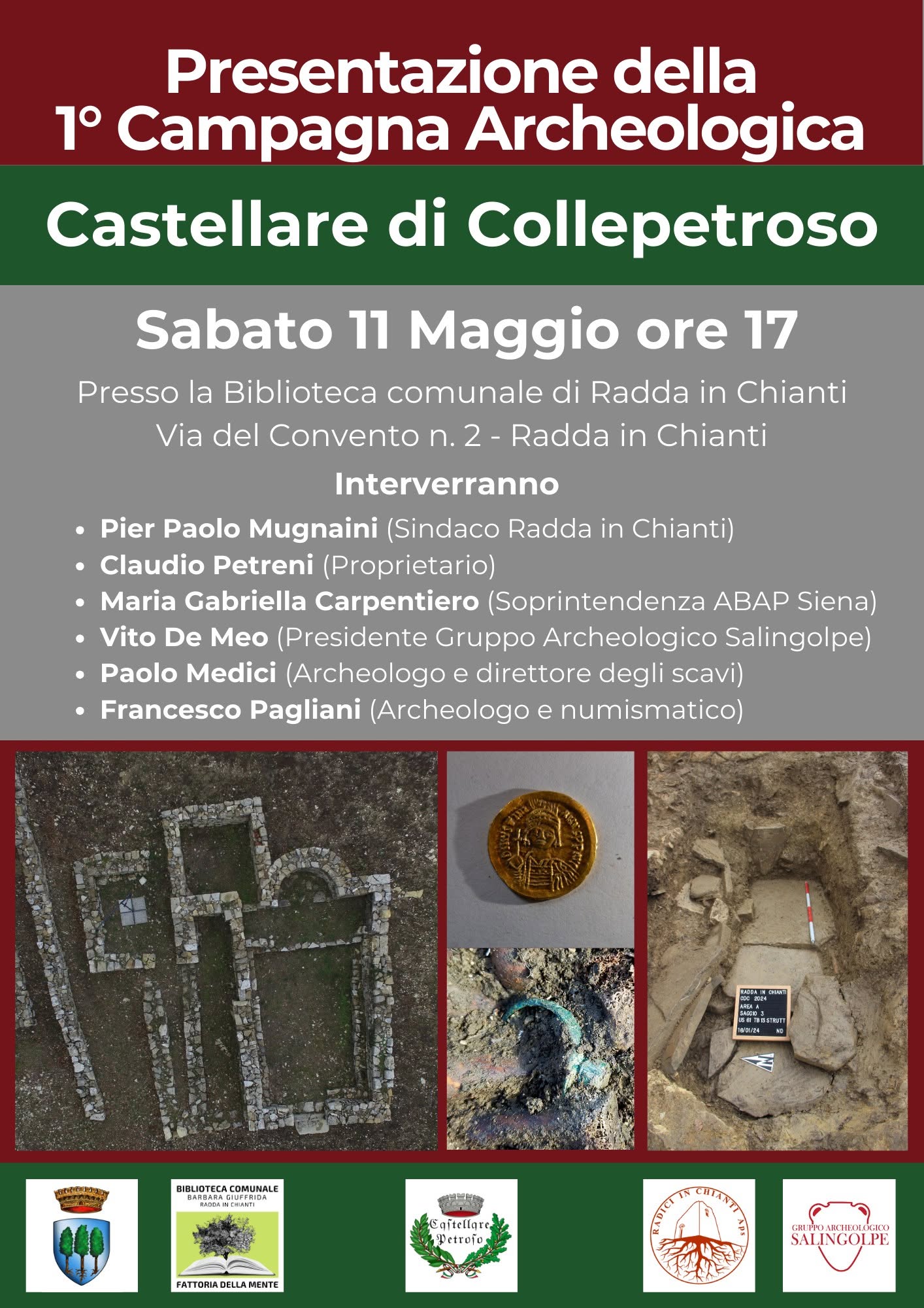 La locandina della presentazione dell’11 maggio 2024. Collepetroso, presentazione 2024, locandina.