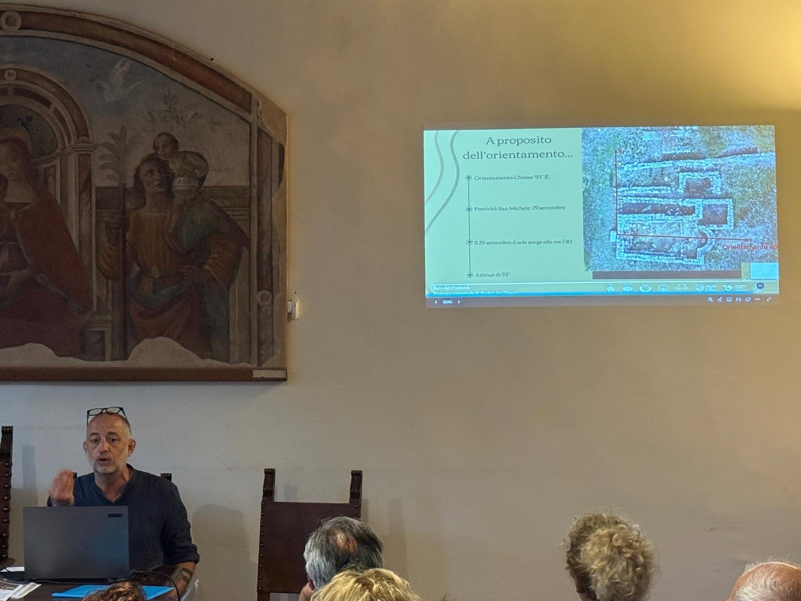 Il direttore scientifico dello scavo dott. Luca Passalacqua