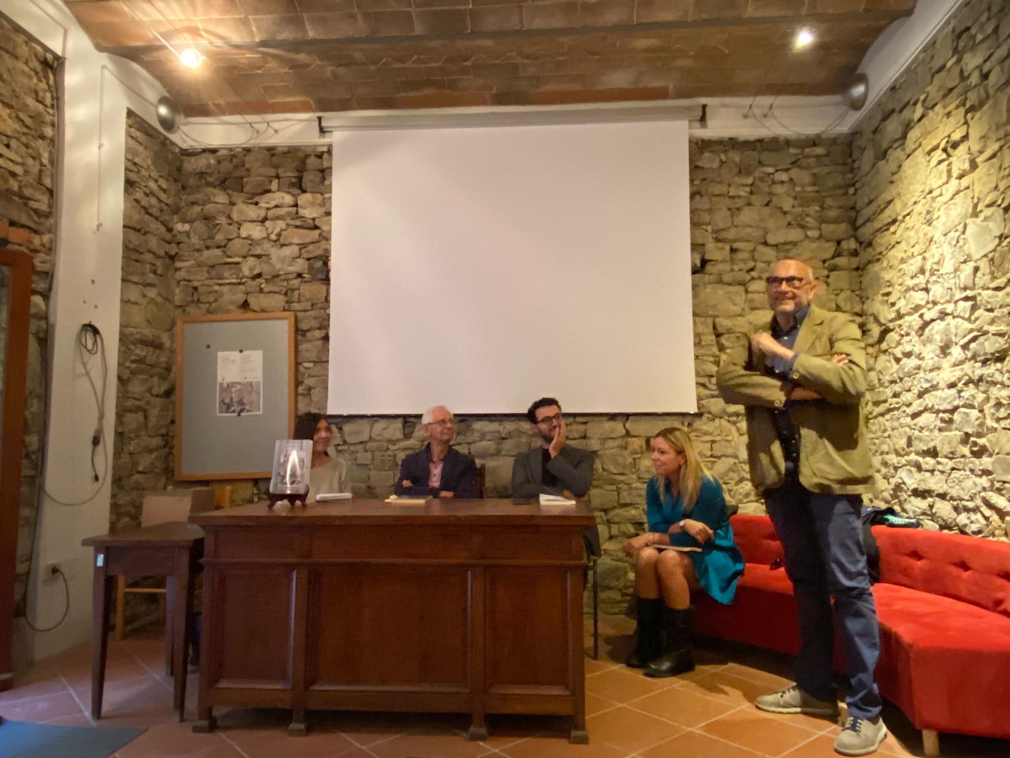 Un intervento durante la presentazione delle memorie. Roberto Cacciatori, incontro 2023.